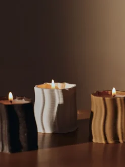 Ferm Living Rylith scented candle 53 h, Chamomile Brown Clearance