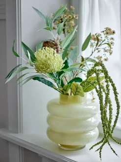 Bloomingville Sahara vase Ø21.5x22 cm, Yellow