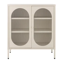 Bloomingville Salvo cabinet 80x40x90 cm, Nature, metal Beige New