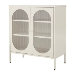Bloomingville Salvo cabinet 80x40x90 cm, Nature, metal Beige New