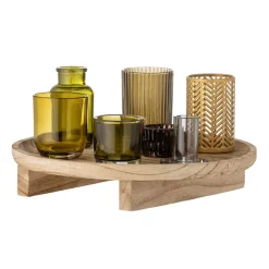 Bloomingville Sanga tray with lantern 8 pieces, Natural- Multi Hot