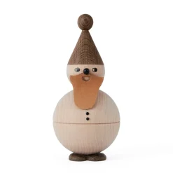 OYOY Santa Claus wooden figure, Beech-oak-leather Brown Clearance