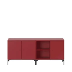 Montana Save side table, Beetroot 165, black lacque leg Red Outlet