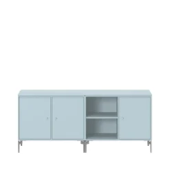 Montana Save side table, Flint 148, chrome legs Blue Outlet
