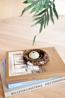 OYOY Savi marble candleholder Ø13,8 cm, Choko Brown Discount