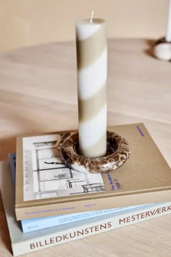 OYOY Savi marble candleholder Ø13,8 cm, Choko Brown Discount