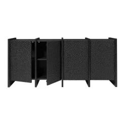 Ferm Living Scarni sideboard, Dark-stained ash, 163x50x74 cm Brown New