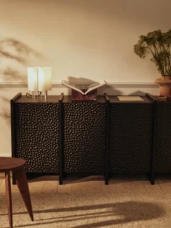 Ferm Living Scarni sideboard, Dark-stained ash, 163x50x74 cm Brown New