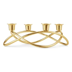 Georg Jensen Season candleholder Ø26 cm, gold plated Gold-coloured Online