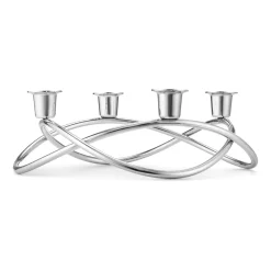 Georg Jensen Season candleholder Ø26 cm, shiny GreySilver-coloured Sale