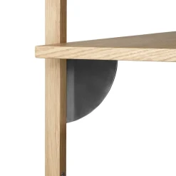Ferm Living Sector shelf triple wide, Oak-black Brown Sale