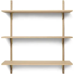 Ferm Living Sector shelf triple wide, Oak-bronze Brown Best