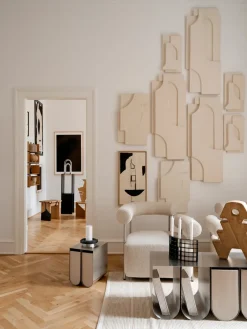 Kristina Dam Studio Serif Relief wall decoration M, Off White Online