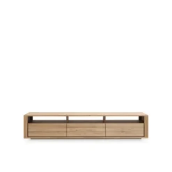 Ethnicraft Shadow media cabinet, Oiled oak 3 drawers Beige Sale