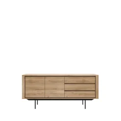Ethnicraft Shadow sideboard, Oak-Wax oil 2 doors 3 drawers Beige Best
