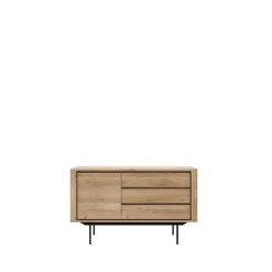 Ethnicraft Shadow sideboard, Oak-Wax oil 1 door 3 drawers Beige Outlet