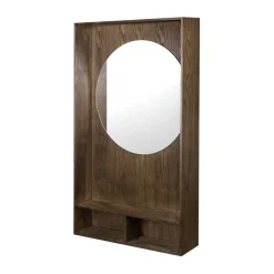 Mette Ditmer Show-me mirror with shelf large, Dark oiled Brown Best
