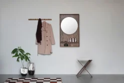 Mette Ditmer Show-me mirror with shelf large, Dark oiled Brown Best
