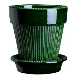 Bergs Potter Simona flower pot glazed Ø16 cm, Green Hot