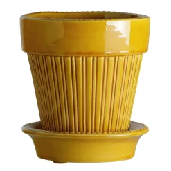 Bergs Potter Simona flower pot glazed Ø16 cm, Yellow Sale
