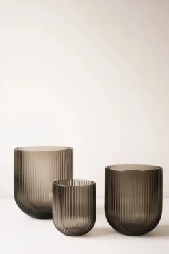 DBKD Simple Stripe glass vase , Medium Brown Online