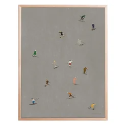 Fine Little Day Skiers poster 40x50 cm, Grey New