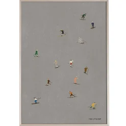 Fine Little Day Skiers poster 50x70 cm, Grey New