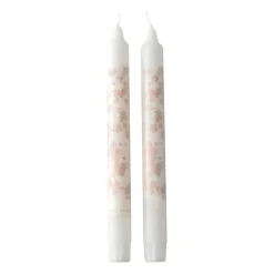 Wik & Walsøe Slåpeblom tapered candle 2-pack, Pink Clearance