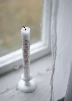 Wik & Walsøe Slåpeblom tapered candle 2-pack, Pink Clearance