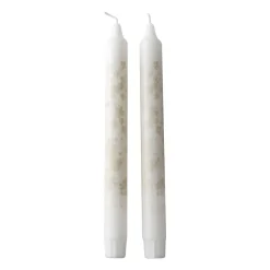 Wik & Walsøe Slåpeblom tapered candle 2-pack, Grey New