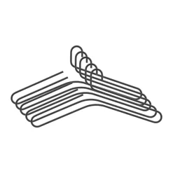 Scandi Living Smooth hanger 5-pack, Black