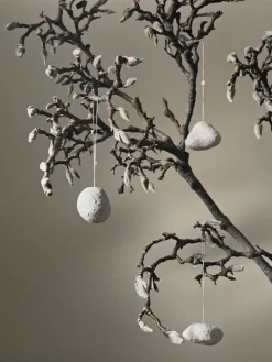 Ferm Living Snowball ornaments Christmas tree decoration 3 pieces, White Hot