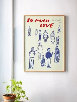 Paper Collective So Much Love poster, 30x40 cm BlueBeigeRed Sale