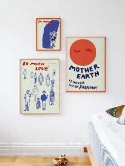 Paper Collective So Much Love poster, 30x40 cm BlueBeigeRed Sale