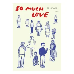 Paper Collective So Much Love poster, 50x70 cm BlueBeigeRed Outlet