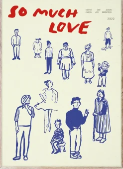 Paper Collective So Much Love poster, 50x70 cm BlueBeigeRed Outlet