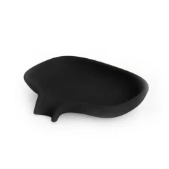 Bosign Soap dish with drainage spout silicone, Black Clearance
