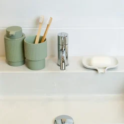 Bosign Soap Saver Flow soap dish with drainage spout concrete, White Best