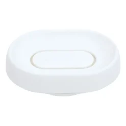 Bosign Soap tray with concealed drain spout in silicone - large, White