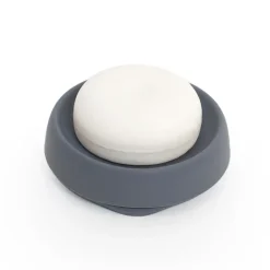 Bosign Soap tray with concealed drain spout in silicone - medium, Graphite Grey Sale