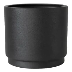 DBKD Solid flower pot cast iron, Large Ø24 cm GreyBlack New