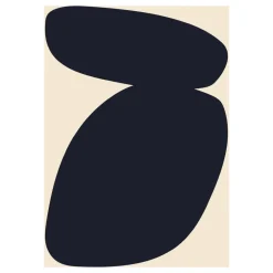 Paper Collective Solid Shapes 03 poster, 50x70 cm Black New