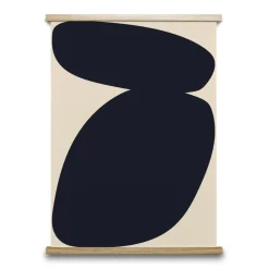 Paper Collective Solid Shapes 03 poster, 50x70 cm Black New