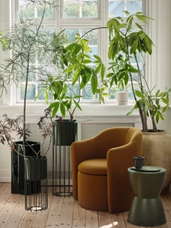 Broste Copenhagen Sonja flower pot H:55 cm, Dark green Black
