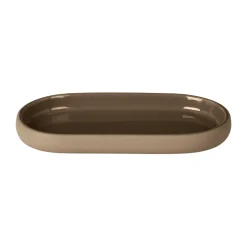 Blomus Sono dish ceramic 10x19 cm, Beige Brown Best