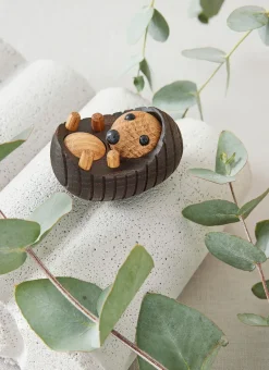 Spring Copenhagen Spike hedgehog decoration 4 cm, Thermo ash Brown Best