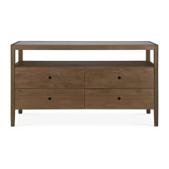 Ethnicraft Spindle dresser, Teak, 4 drawers Beige Discount