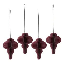 Scandi Living Spira baubles 4-pack, Red Best