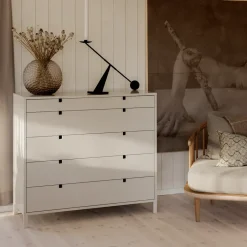 1898 Square dresser 5 drawers, Sand Beige