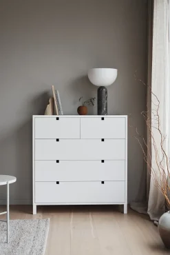 1898 Square dresser 2+3 drawers, White Best